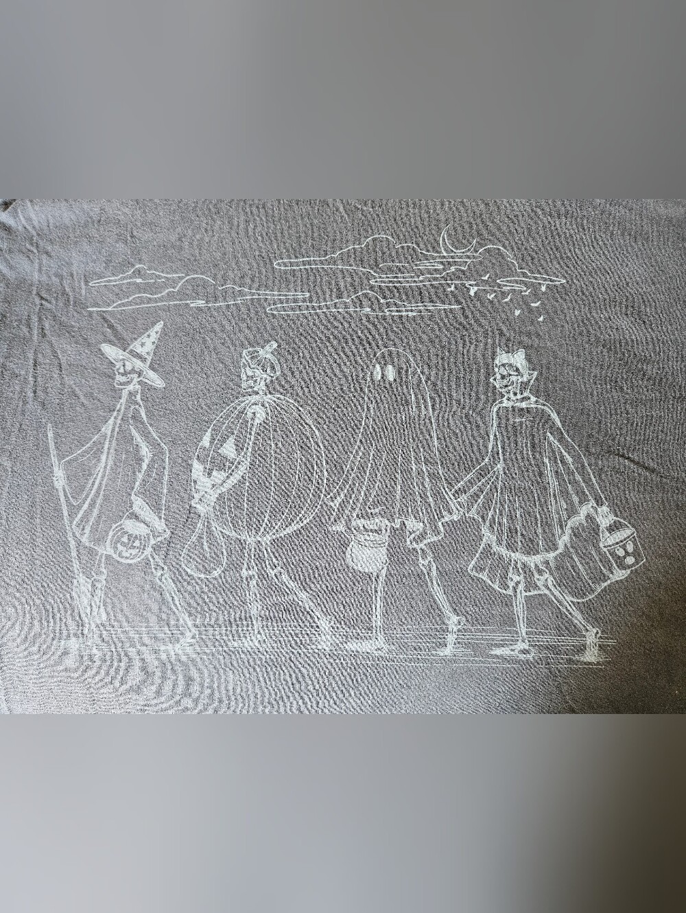 American Eagle Oversized Graphic Halloween Tee Charcoal Grey L/XL - Picture 5 of 5